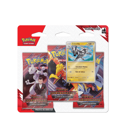 (PT-BR) Pokémon Blister Triplo Rivais Predestinados Zebstrika
