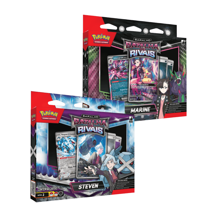 (PT-BR) Pokémon Kit 2 Baralhos Batalha de Rivais Marine & Steven - Imagem 2