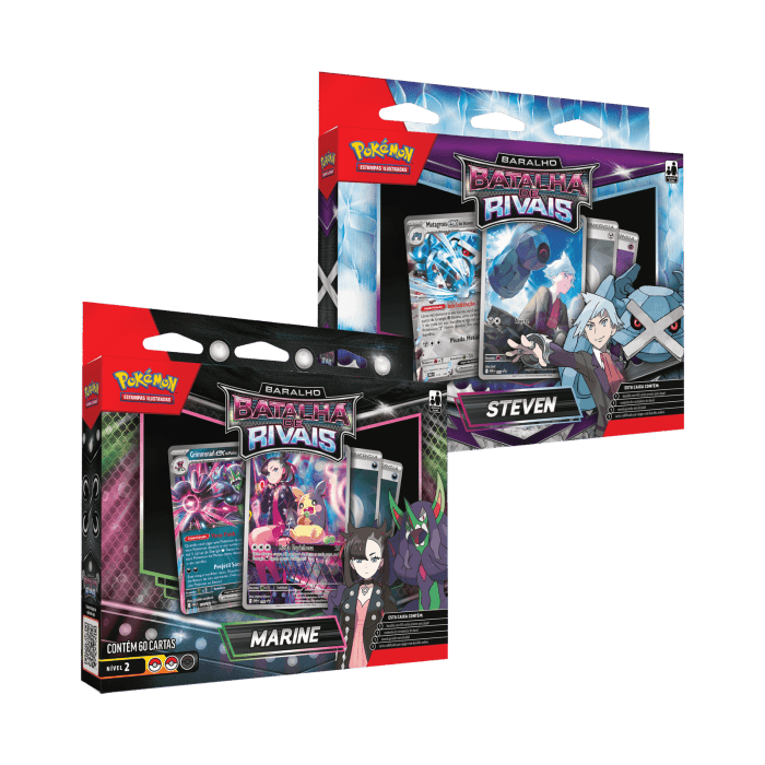 (PT-BR) Pokémon Kit 2 Baralhos Batalha de Rivais Marine & Steven