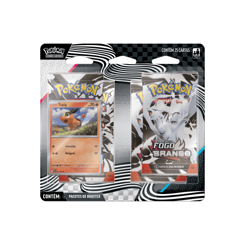 (PT-BR) Pokémon Blister Quádruplo Raio Preto & Fogo Branco Tepig