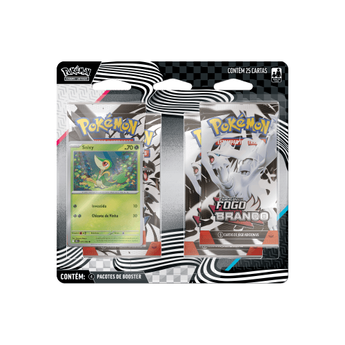 (PT-BR) Pokémon Blister Quádruplo Raio Preto & Fogo Branco Snivy