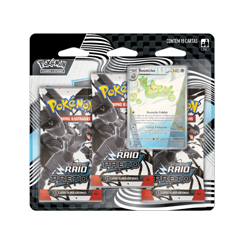 (PT-BR) Pokémon Blister Triplo Raio Preto Reuniclus