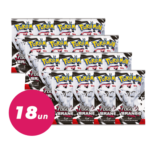 (PT-BR) Pokémon Kit 18 Boosters Fogo Branco