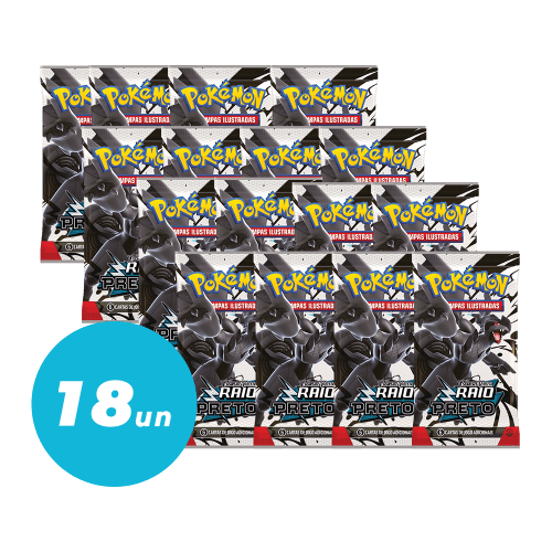 (PT-BR) Pokémon Kit 18 Boosters Raio Preto
