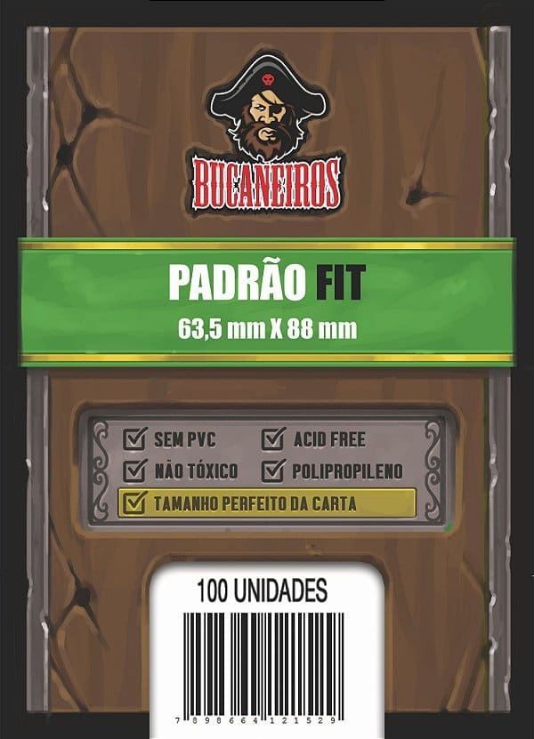 Sleeve Padrão Fit 63,5x88mm Bucaneiros (100un) - Imagem 2