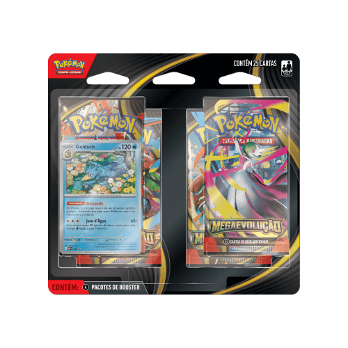 (PT-BR) Pokémon Blister Quádruplo Mega Evolução Golduck [PRÉ-VENDA]