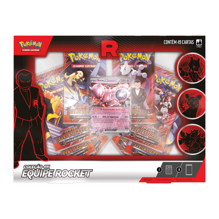(PT-BR) Pokémon Box Coleção Equipe Rocket Mewtwo Ex - Imagem 2