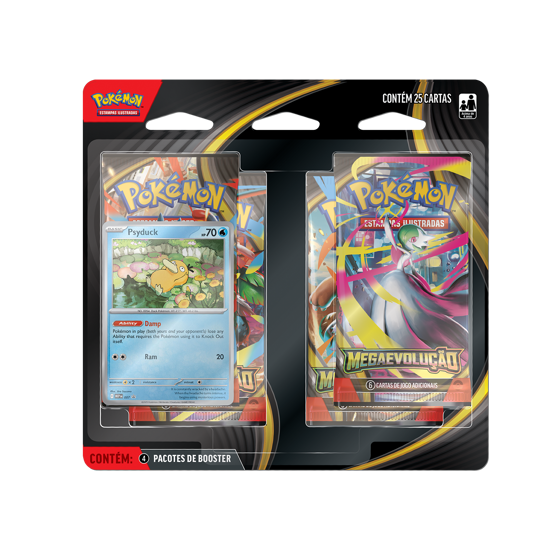 (PT-BR) Pokémon Blister Quádruplo Mega Evolução Psyduck [PRÉ-VENDA]