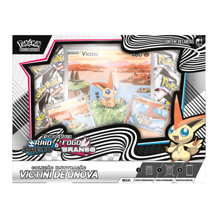 (PT-BR) Pokémon Box Raio Preto & Fogo Branco Victini - Imagem 2