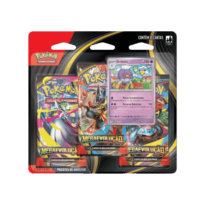 (PT-BR) Pokémon Blister Triplo Mega Evolução Drifblim
