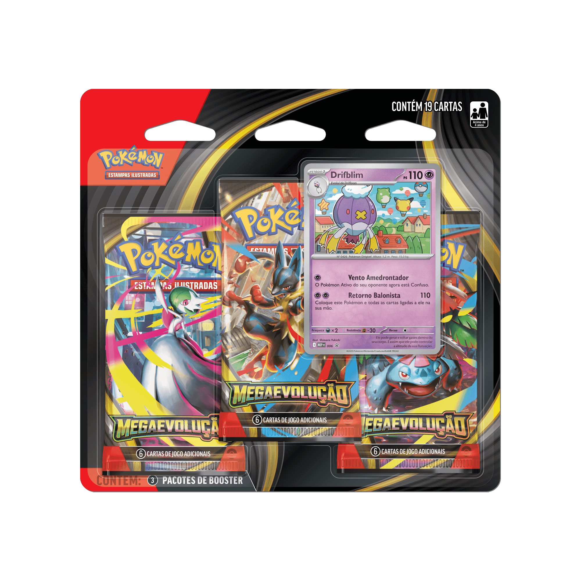 (PT-BR) Pokémon Blister Triplo Mega Evolução Drifblim