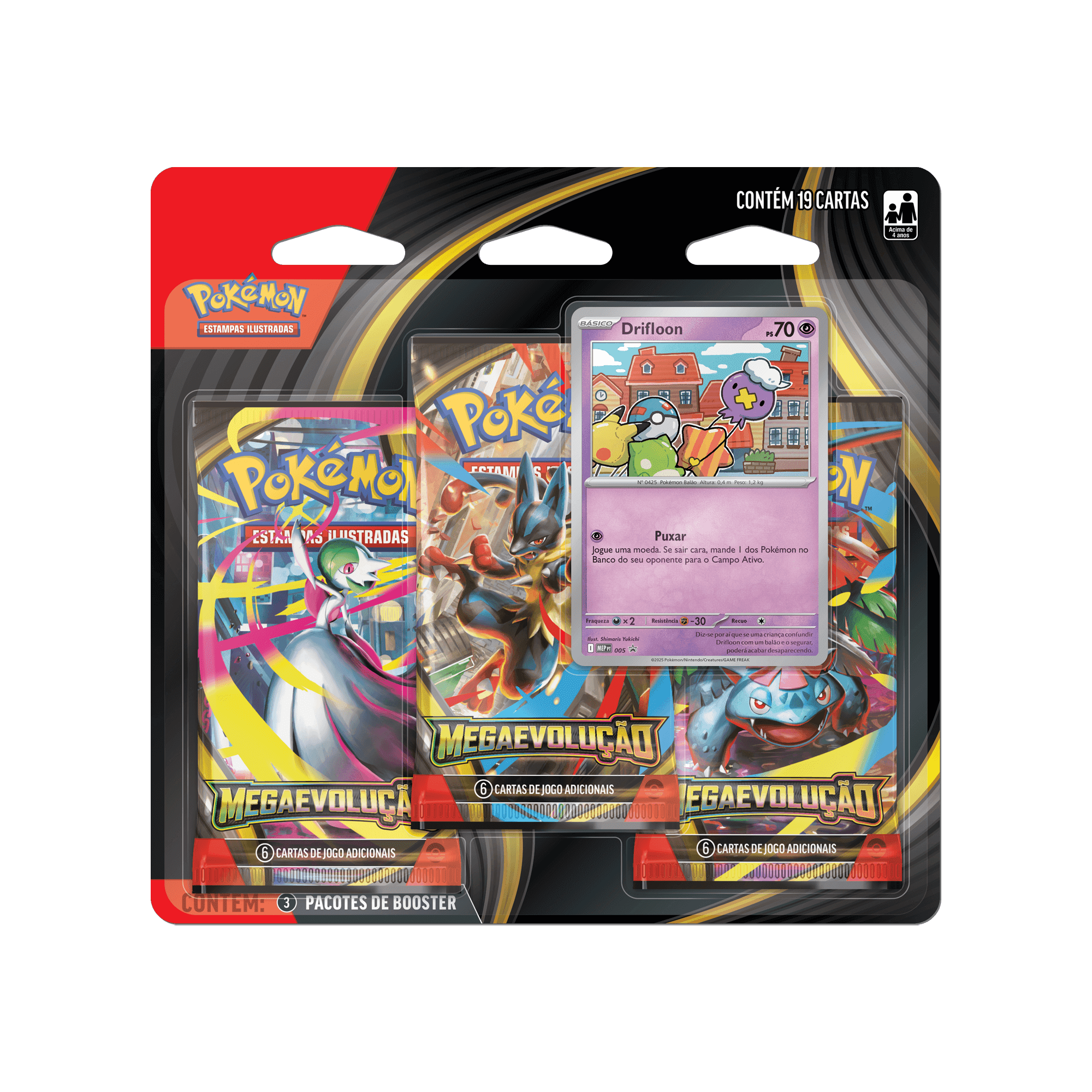 (PT-BR) Pokémon Blister Triplo Mega Evolução Drifloon