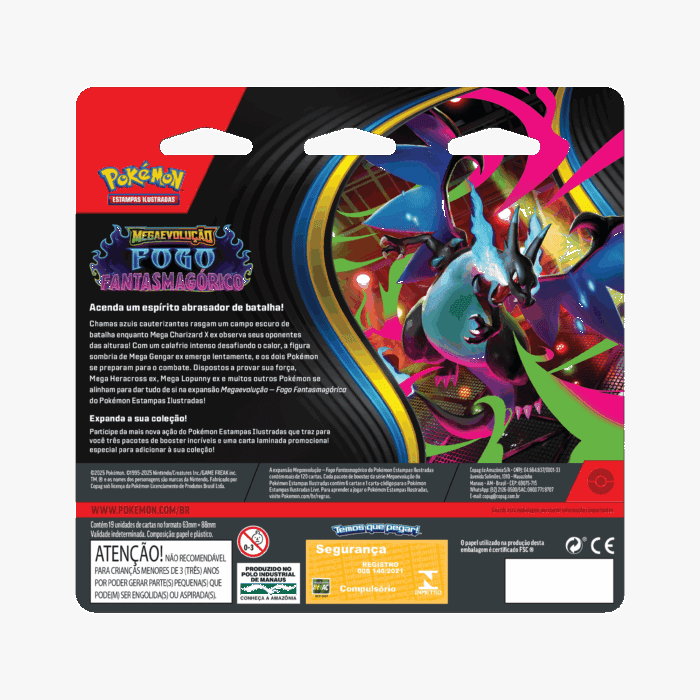 (PT-BR) Pokémon Blister Triplo Mega Evolução Fogo Fantasmagórico Cottone [PRÉ-VENDA] - Imagem 2