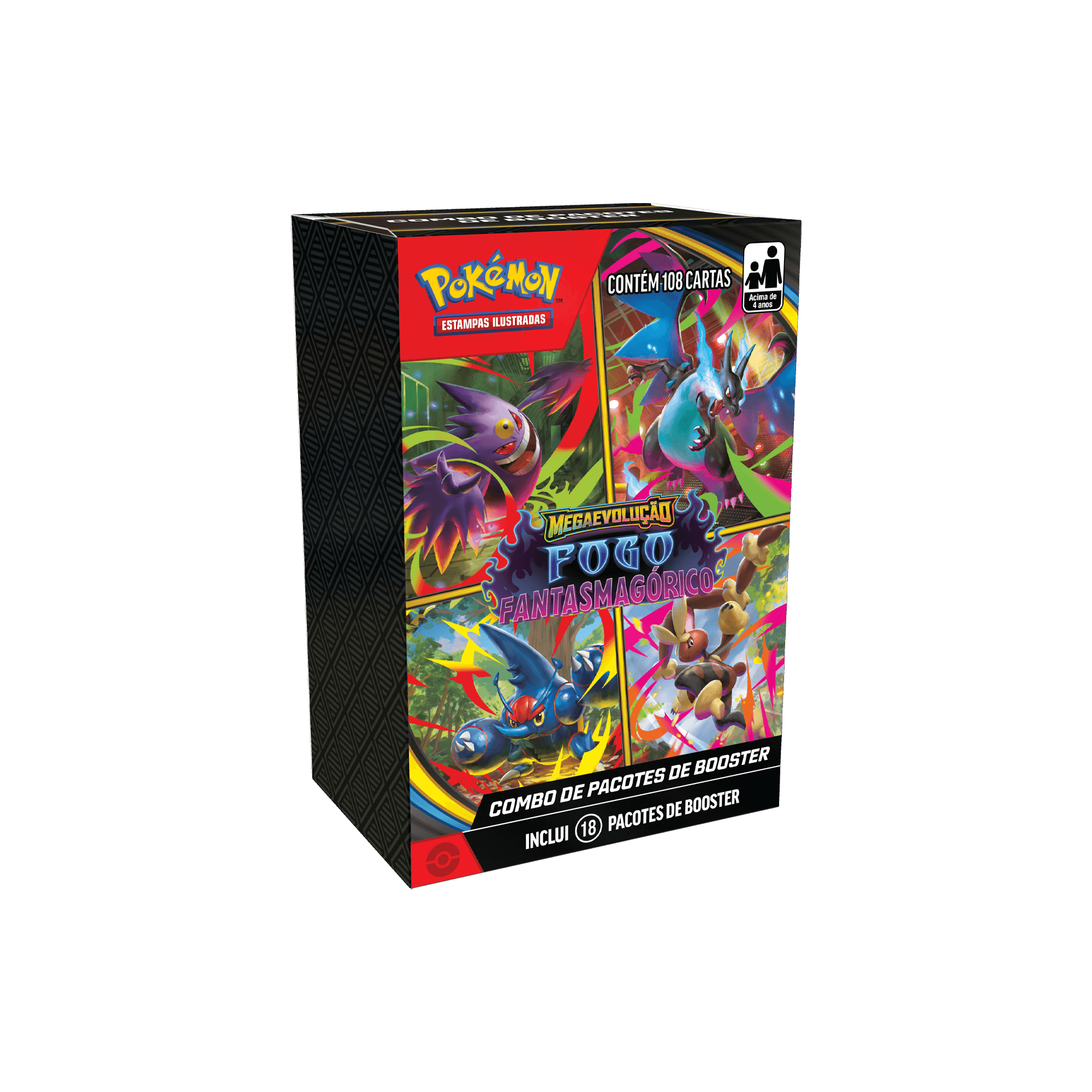 (PT-BR) Pokémon Combo De Booster Mega Evolução Fogo Fantasmagórico [PRÉ-VENDA]