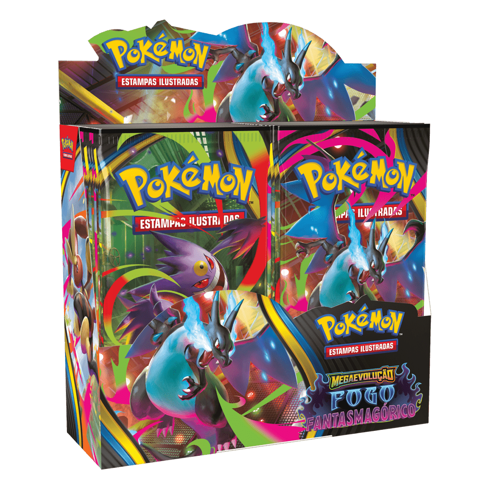 (PT-BR) Pokémon Booster Box Mega Evolução Fogo Fantasmagórico