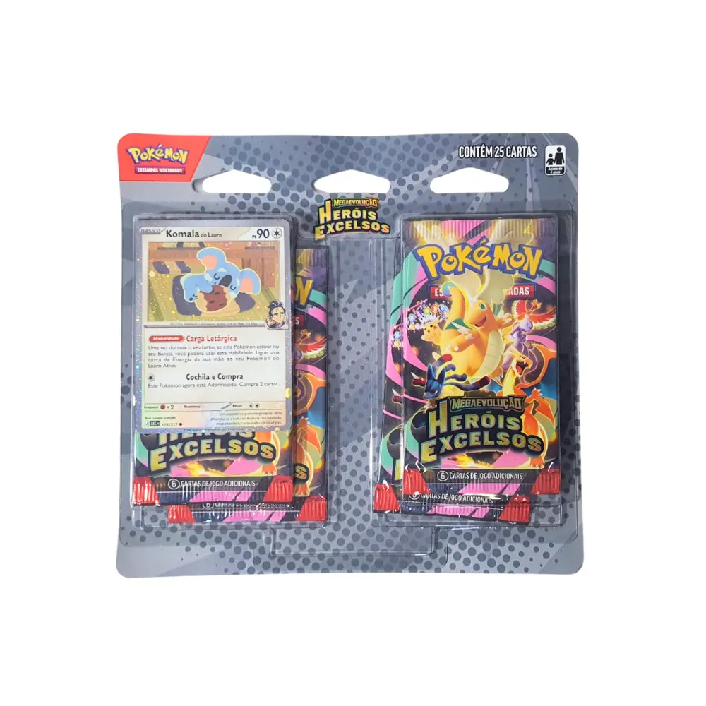 (PT-BR) Pokémon - Blister Quádruplo - Mega Evolução - Heróis Excelsos - Komala