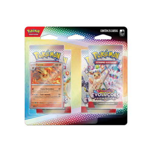 (PT-BR) Pokémon - Blister Quádruplo - Escarlate e Violeta - Evoluções Prismáticas - Flareon