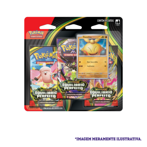 (PT-BR) Pokémon - Blister Triplo - Mega Evolução - Equilíbrio Perfeito - Makuhita